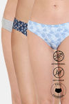 Zivame Anti-Microbial Low Rise Full Coverage Bikini Panty (Pack of 3) - Multicolor — thumbnail 1